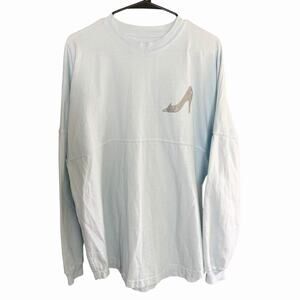 Disneyland Cinderella Spirit Jersey Blue Silver Sparkle Lettering Adult L